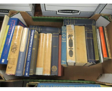 Box of approximately twenty volumes on military and history including a ' Manual of Military Vehicles ' 1930, ' A Short Histo