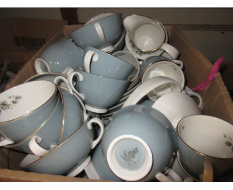 Royal Doulton Rose Elegans dinner, tea and coffee service for eight plus places comprising:  dinner plates, side plates, tea 