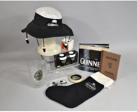 A Collection of Various Guinness Ephemera to Comprise Glass, Carltonware Pot, Hat etc 