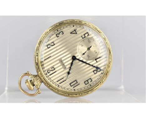 An Early 20th Century Elgin Art Deco Gold Plated Gentleman's Pocket Watch with 17 Jewel Movement, C.1925 (Serial Number 27256
