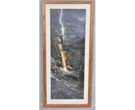 A Framed Steven Cymans Print, Lightning Strike 