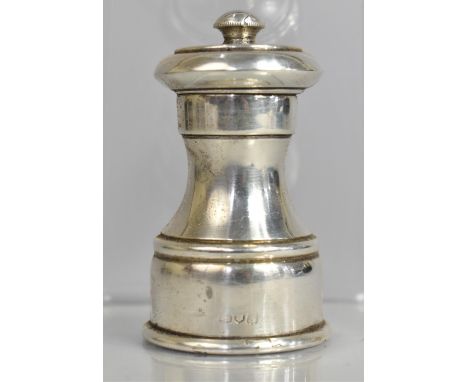 A Silver Pepper Cracker/Grinder, London Hallmark 1902 