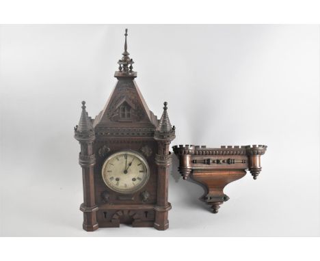 A Late 19th Century Continental Bracket Clock of Architectural Form and with Ormolu Mounts, with Original Instructions Dated 