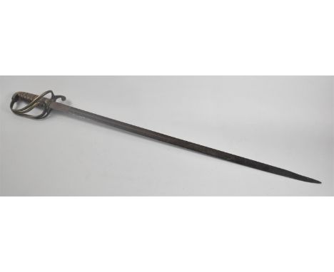 A 19th Century US 1833 Model Dragoon Sword with Broadsword Blade, No Scabbard&nbsp;