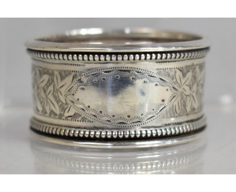 A Silver Napkin Ring, Birmingham Hallmark, 1928, William Aiken