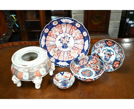 A vintage Chinese Mun Shou longevity pattern bowl, decorated in polychrome enamels with bao xiang hua flowers and longevity s