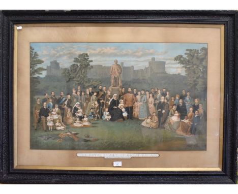 A coloured print after Emile Chaese - The Royal Family of Great Britain painted in Jubilee Year 1887, 50.5 x 83 cm&nbsp;