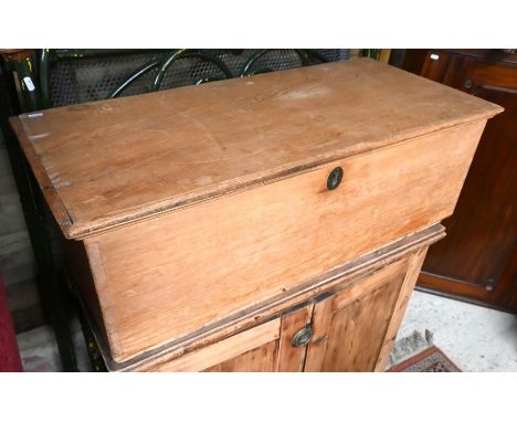 A stripped pine trunk, 87 x 40 x 28 cm h