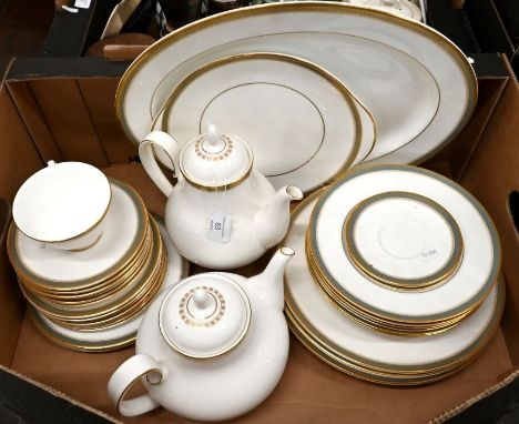 Royal Doulton 'Clarendon' part dinner/tea service, including tea and coffee pots