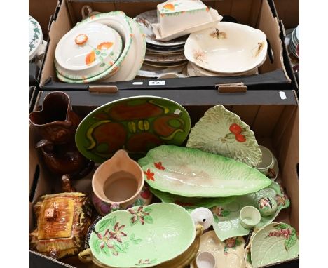 Various decorative pottery including Carlton Ware, Poole, etc (2 boxes)