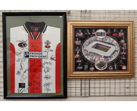 A Southampton FC signed football shirt to/w a special edition print, 'Kings of St Marys Stadium' (2)