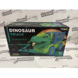 TRADE LOT TO CONTAIN 32x NEW & BOXED Dinosaur Truck Toy for Kids 3-5 Years Old with 8 Dino