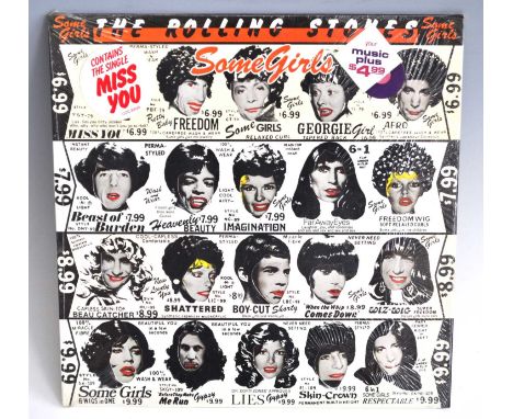 The Rolling Stones, a collection of four LP's to include Some Girls US 1st version COC 39108 uncensored sleeve, Black And Blu