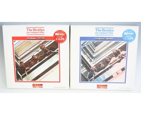 The Beatles, a collection of six HMV limited edition CD box-sets to include Past Masters vol I &amp; II, Let It Be, 1962-1966