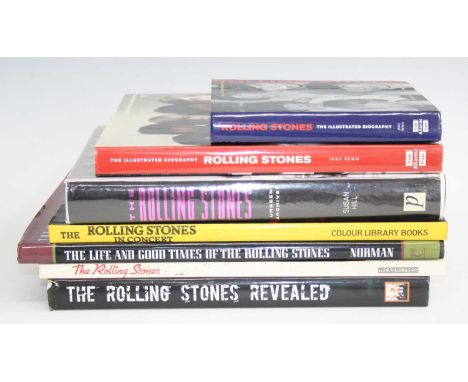 The Rolling Stones, a collection of seven hardback books to include Unseen Archives, The Life And Good Times Of, The Illustra