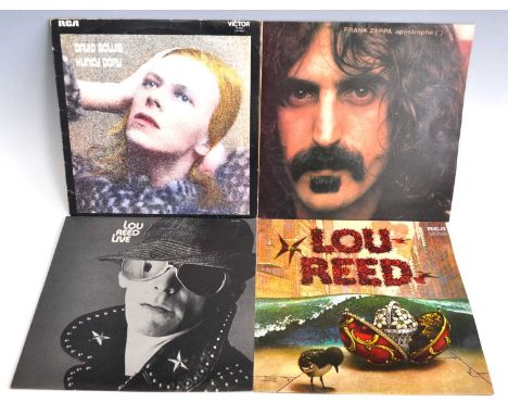 A collection of LP's mainly being 1970's - 1980's, to include David Bowie - Hunky Dory (SF 8244, LSP 4623, APRS 5947/8, Bobit