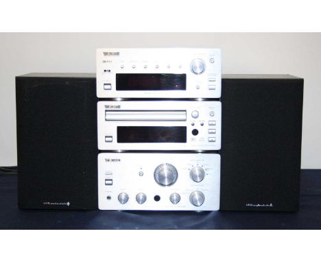 A Teac seperates stereo system, components to include A-H300 mk III integrated stereo amplifier, serial no. 6HQ0091, PD-H300 