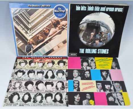 The Beatles, 1967/1970, blue vinyl YEX 909 - 6 / 910 - 5 / 911 - 2 / 912 - 3, with inners in stickered gatefold sleeve, toget