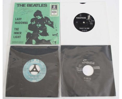 The Beatles, a collection of ten 7" singles and EP's being foreign copies, to include The Beatles EPEM-10012, Paperback Write