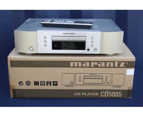 A Marantz CD Player CD 5005, in silver finish, boxed with remote, together with a Tele-Radio Masterlink -M3 Tape Pre-amplifie