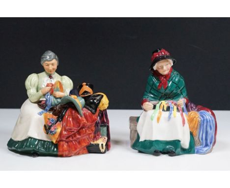 Two Royal Doulton figurines, 'The Wardrobe Mistress' HN 2145 and 'Silks and Ribbons' HN 2017