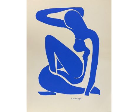 Henri Matisse (French, 1869-1954)
Blue Nude I, 1952
Serigraph, signed in plate
59cm x 44.5cm (23" x 17.5")

Presented unframe