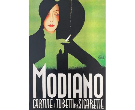 Franz Lenhart (Austrian, 1898-1992)
Modiano, 1935
Art Deco reproduction poster, printed and published in Italy by Top Art, Mi