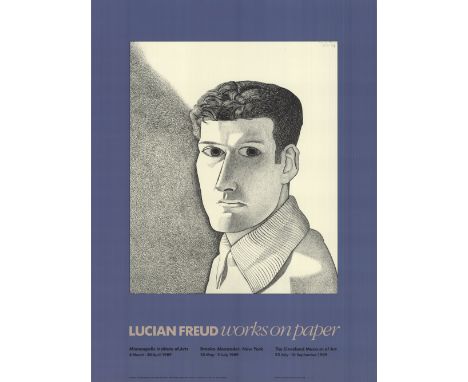 Lucien Freud (British, 1922-2011)
Man at Night - Self Portrait
Offset lithograph exhibition poster, produced for Freud's Work