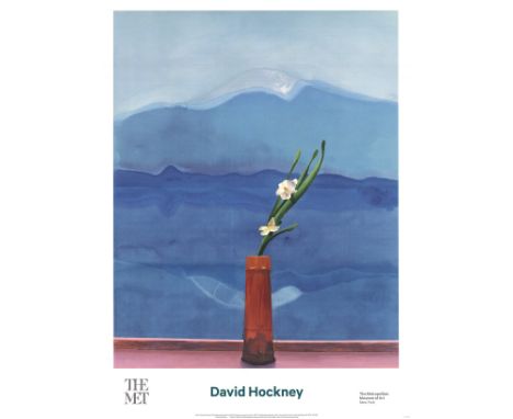 David Hockney (British, b.1937)
Mount Fuji and Flowers
Offset Lithograph&nbsp;
86cm x 63.5cm (34" x 25")

Presented unframed,