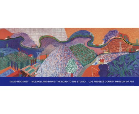 David Hockney (British, b.1937)
Mulholland Drive
Poster
46cm x 99cm (18" x 39")

Presented unframed, unglazed &amp; unrolled.