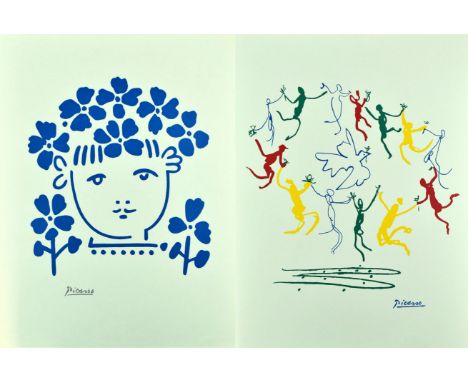 Pablo Picasso (Spanish, 1881-1973)
The Round Dance &amp; one other
Two serigraph prints in colour
Signed in plate
59cm x 44.5