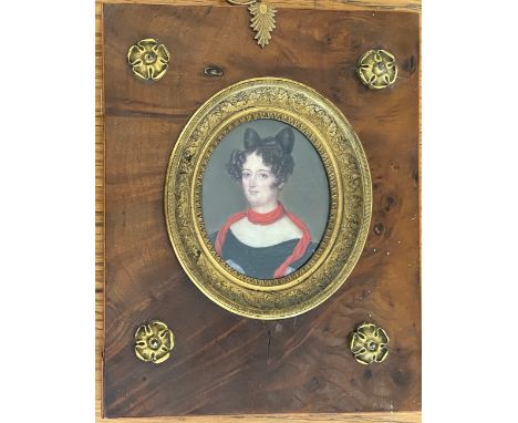 Jacques Joseph-Genie Vidal (1795-1850). French. Portrait miniature of a Lady”. Signed.Measures 5.2cm x 6.2cm.Condition Report