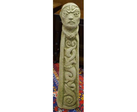Statuary - An unusual composite pillar in the form of a Maori.