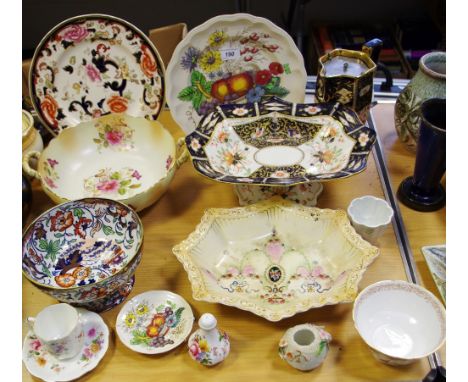 Decorative ceramics - a 19th century Royal Crown Derby Imari pattern pedestal bowl; Mason's; Royal Crown Derby Old Avesbury; 