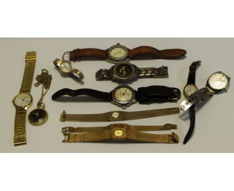 Watches - A Vostok Amphibian gentleman's wristwatch, manual movement, Arabic numerals, star and anchor to face, c.1950; other