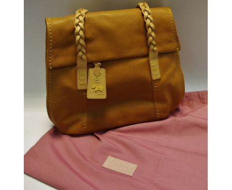 A Radley light tan leather handbag.