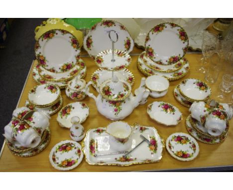 A Royal Albert Old Country Roses pattern tea service 