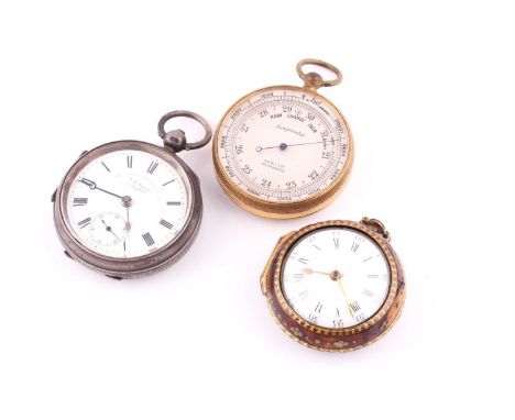 An 18th century pair cased verge pocket watch, by J Eley, London, white enamel dial with Roman numerals, verge fusee movement