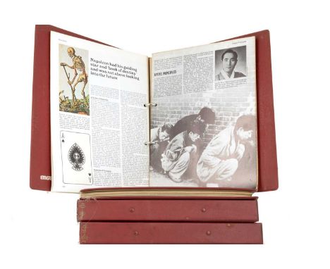 MAN, MYTH & MAGIC, COMPLETE SET OF TEN VOLUMES,  1-12, with related accessories, in ring binders