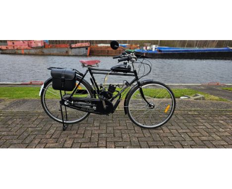 Flying Pigeon motorised bicycle. Registration number not registered. Frame number not found. Engine number not found.There is