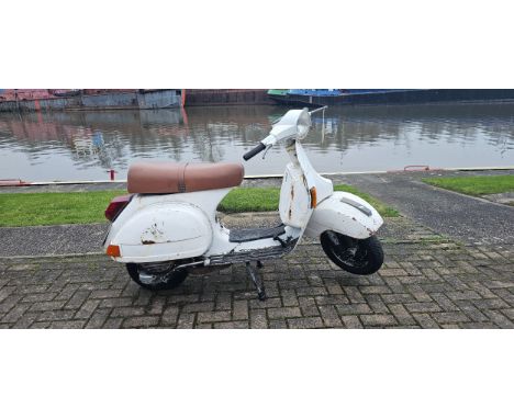 1986 Vespa Douglas VNX125, 123cc. Registration number C370 VLL. Frame number VNX1M 258365. Engine number VNX2T 00200986.Sold 