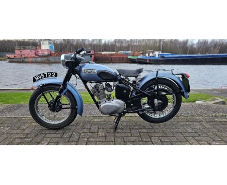 1956 Triumph Tiger Cub, 200cc. Registration number MVS 722 (non transferrable). Frame number T24516. Engine number T20 32130.