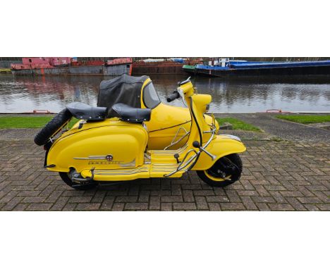 1959 Lambretta Li 150 with Swallow sidecar. Registration BAS 785 (non transferrable). Frame number 150Li 589850. Engine numbe