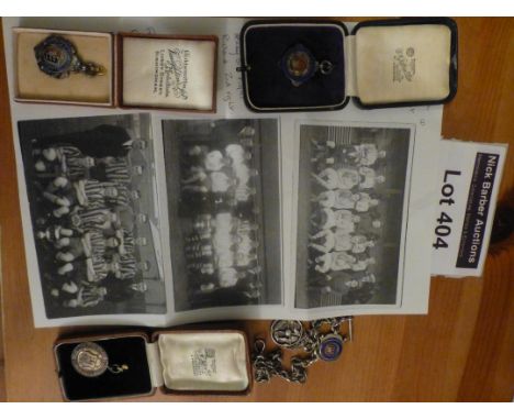 Football : Local medals from Ipswich and district Football League - concerning 2 brothers Richard and Henry Durrell who playe
