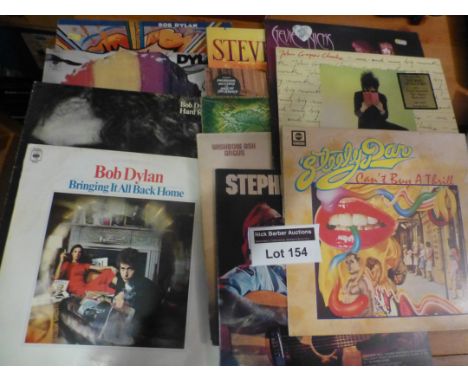 Records : Small selection of albums incl Bob Dylan x 4, Wishbone Ash, Argus, A Cooper etc (12), all vgc.