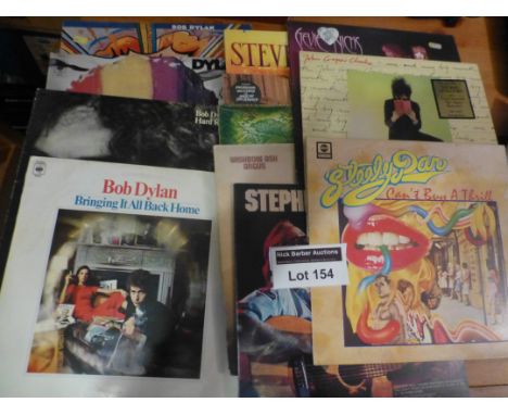 Records : Small selection of albums incl Bob Dylan x 4, Wishbone Ash, Argus, A Cooper etc (12), all vgc.