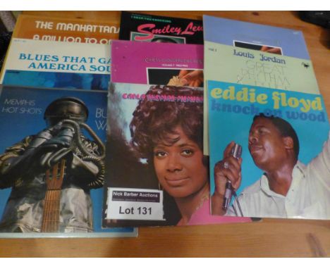 Records : R & B album selection, all vg/exc cond, incl The Manhattans, Bukha White, Carla Thomas, Eddie Floyd - lovely lot (9