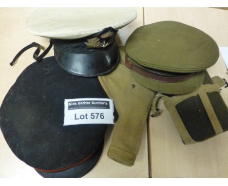 Collectables : Militaria - WWII various hats, water bottle etc, vintage and original (W E Wonnacott).