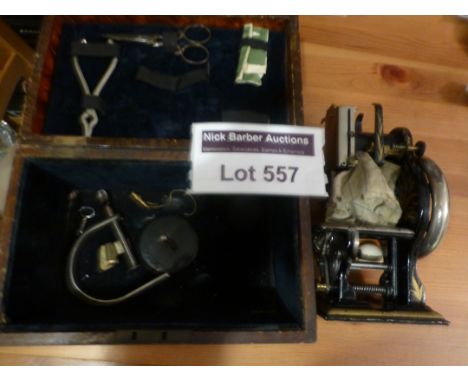Collectables : Vintage Victorian Dorman small sewing machine - pre 1900, within box, in v good cond.