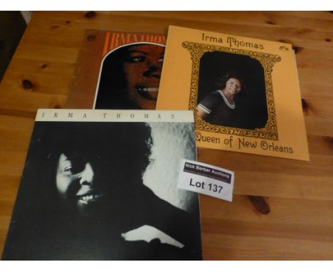 Records : R & B/Soul - Irma Thomas albums x 3, all vg/exc cond, rare and collectable.